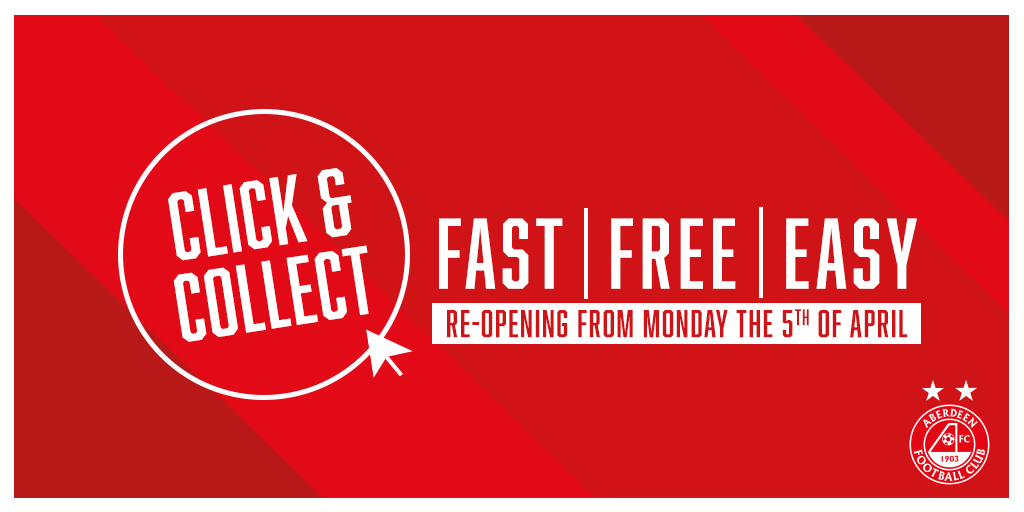 Aberdeen FC - Click and Collect Service Re-Opens